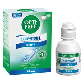 Opti-Free Puremoist Multi-Purpose Contact Lens Cleaning and Disinfecting Solution with Lens Case, 2 Fl Oz (Pack of 1)