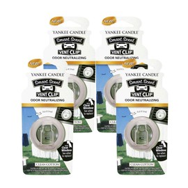 Yankee Candle Car Freshener Smart-Scent Vent Clips, 4-PACK (Clean Cotton)