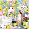 Easter Decorations for Home Happy Easter Banner Buuny Backdrop Chick