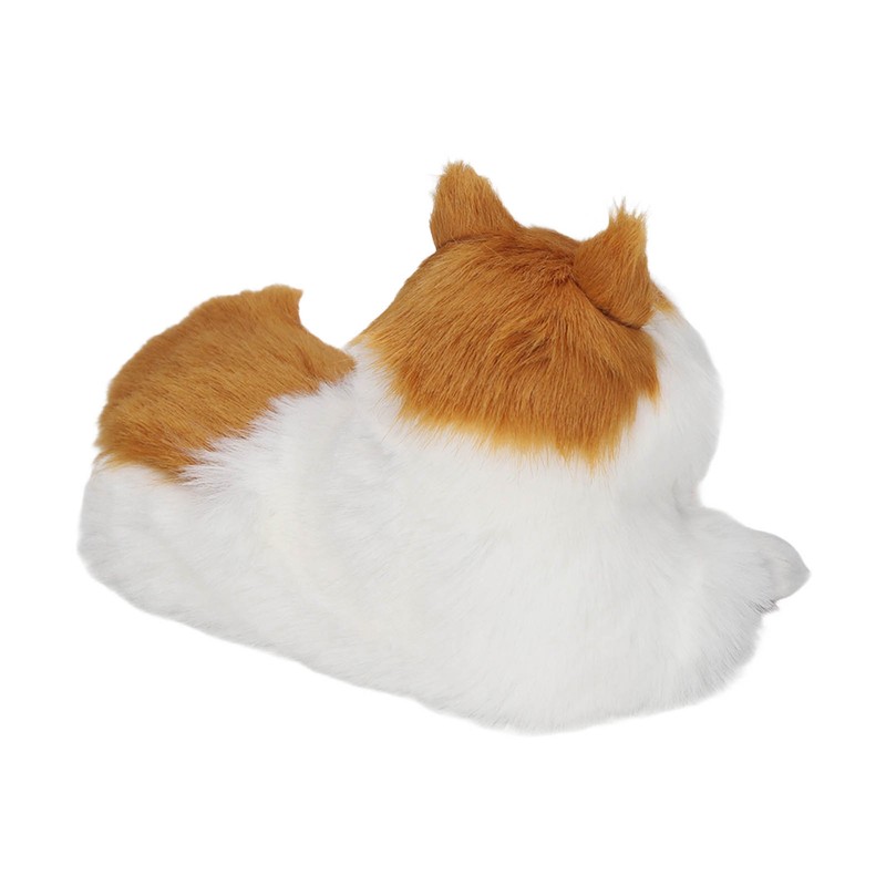 Simulation Furry Cat Figurine Home Cute Funny Synthetic Fur Cat