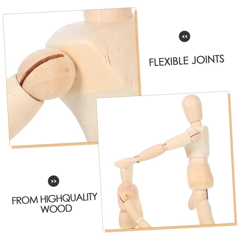 Operitacx 2pcs Wooden Artist Mannequin Articulated Joints for Realistic Posing