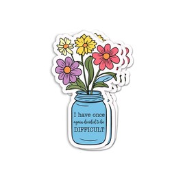 (3pcs) Funny Mental Health Sticker - I Have Once Again Decided to Be Difficult Sticker - Sticker for Laptop - Water Bottle Sticker - Sarcastic Sticker - Decorative Decals - Durable & Waterproof