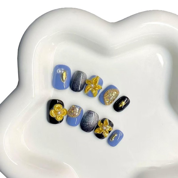 Extra Short Press on Nails Squoval False Nails Handmade with