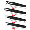 YIXISI 8 PCS Precision Plastic Tweezers Set, Anti-Static Tweezers, for