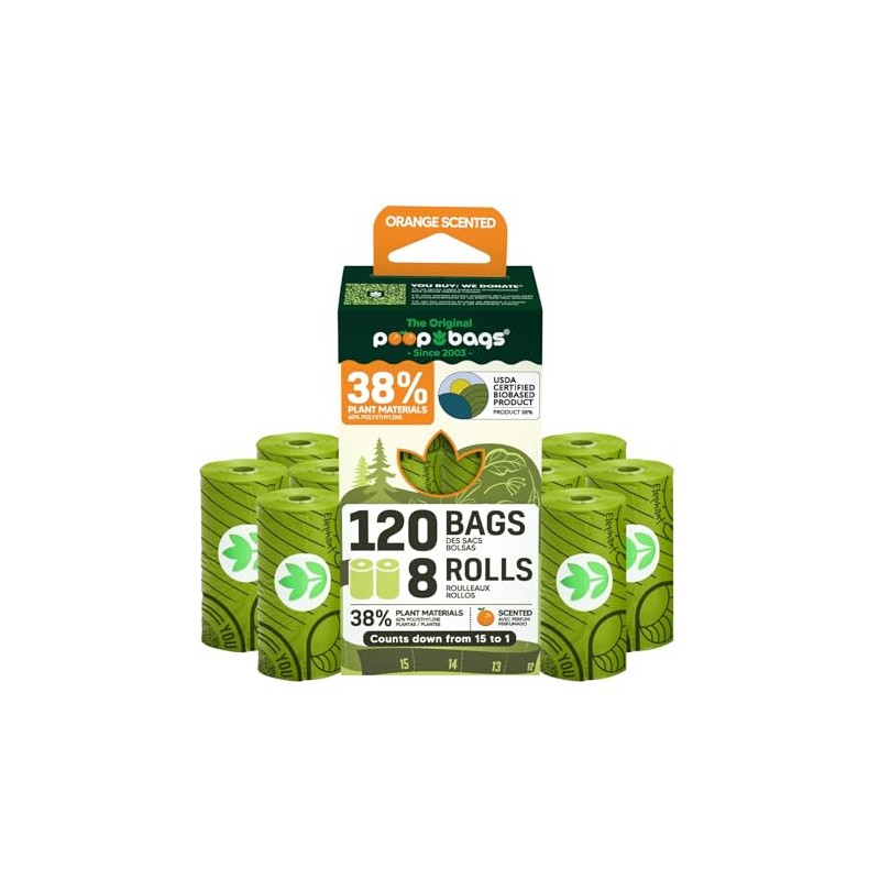 The Poopbags Bolsas biodegradables con esencia de naranja para desechos