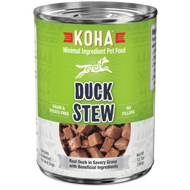 KOHA Minimal Ingredient Duck Stew for Dogs, High Protein Limited Ingredient Dog Food, 12.7oz Cans (Case of 12)