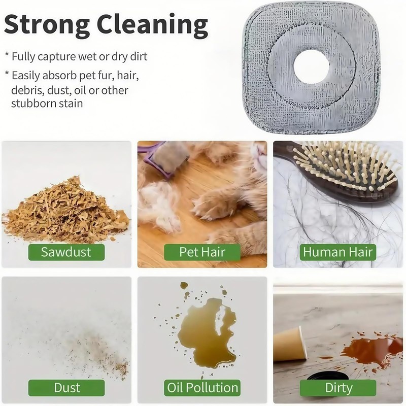 Square Microfiber Mop Pads Refills,Thick Microfiber Pad Refill,Square Micro-fiber Mop