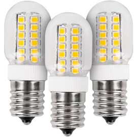 BlueStars 3W E17 Base Microwave Bulb 8206232A Dimmable LED Light Bulb, 3000K Warm White, Equal to 40W Incandescent, 75V-130V, 240 lumens for Refrigerator Microwave and Range Hood - Pack of 3