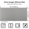 Large Silicone Heat Resistant Mat 78.7” x 15.7”, Nonslip Silicone