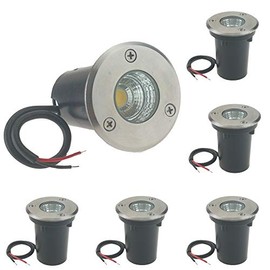 ZSGoes 6 Pack 3W Cool White LED Well In Ground Landscape Lights IP67 Waterproof for Outdoor Lighting, Garden, Yard, Patio, Driveway, Deck, Step, Pathway, Low Voltage 12V 24V DC AC