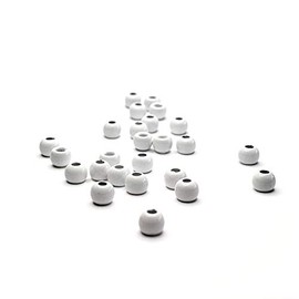 Tasty Tackle Brass Beads for Fly Tying (100 Pack) (White, 2.7 mm - 7/64")