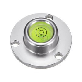 HARFINGTON Round Bubble Level 40x14mm Mini Circular Bullseye Spirit Levels for Leveling Camera Tripod Telescope Workshop Turntable Pictures Frame, White