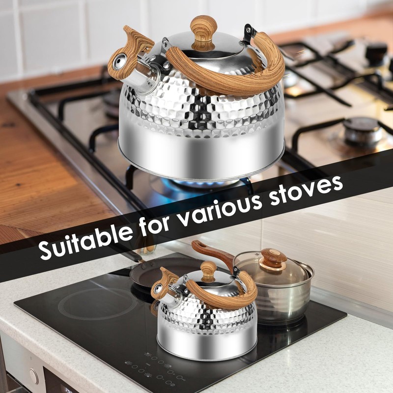 Tea Kettle, Rustproof Whistling Tea Kettle, Food Grade Stainless Steel