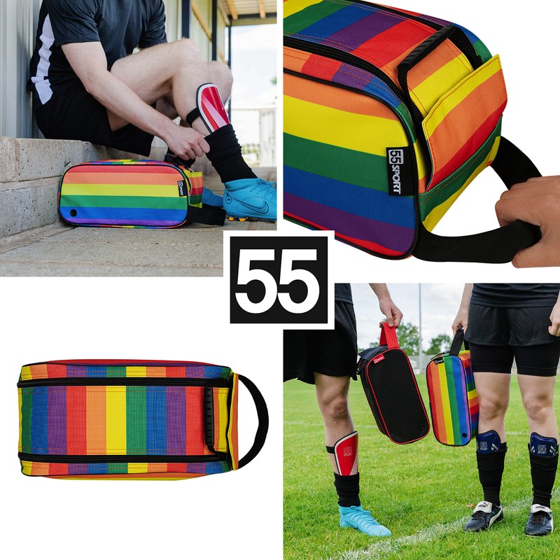 55 Sport Classic Football Boot and Shoe Bag - Rainbow