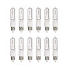 Satco S3109/12 250-Watt T4.5 Halogen Light Bulb, E11 Base, 12-Pack