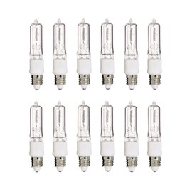 Satco S3109/12 250-Watt T4.5 Halogen Light Bulb, E11 Base, 12-Pack