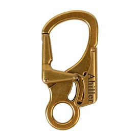 Alloy Multi-functional Carabiner With Double Anti-miss Opening Locking Design, Small, Outdoor, Camping, Ultralight, Mountain Climbing Key Chain, Brass Color, 1 Pc