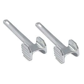 Meat Tenderizer Tool - Dual-Side Meat Mallet Tenderizer for Cooking Food - Metal Meat Tenderizer Hammer Dishwasher Safe - Heavy Duty Kitchen Hammer for Meat, 2 Pcs