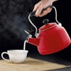 Chantal Vintage Enamel on Steel Whistling Teakettle, 1.7 quart, Chili