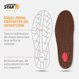 Plantilla Explore Trail Comfort Star: Alto Desempeño para Deportes de Aventura - Diseño Ergonómico, Unisex (28-31)