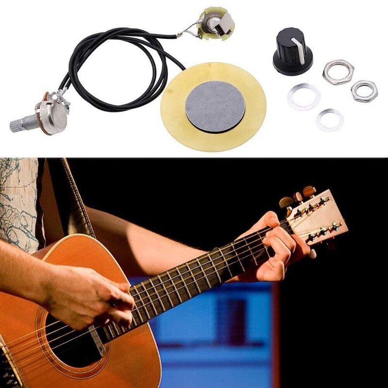 12 Packs 50MM Guitar Pickup Piezo Transducer Prewired Amplifier With