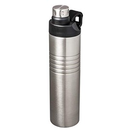 Schmalz® Korinth thermal stainless steel drinking bottle with engraving, dishwasher-safe, leak-proof, double-walled, 600 ml, sports, leisure, hiking, school, camping, 52456 (silver, without engraving)