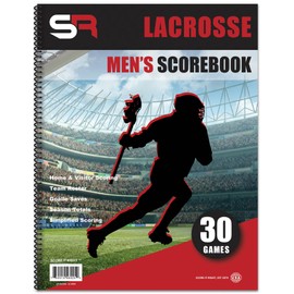 Score It Right Lacrosse Scorebook – 24-Player Men’s Score Keeping Book for 30 Games – Spiral Bound Mens Lacrosse Scorebook with Simplified Scoring Instructions – 9.25 x 12-inch Scorebook Hardcover