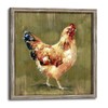 Farmhouse Wall Art Chicken Picture: Rustic Farm Animal Wooden Framed