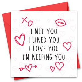 Valentine's Day Card for Him or Her - Valentine's Day Card for Girlfriend, Boyfriend, Husband or Wife - Valentine's Day Card for Fiance Fiancee - I'm Keeping You Valentine's Day Card