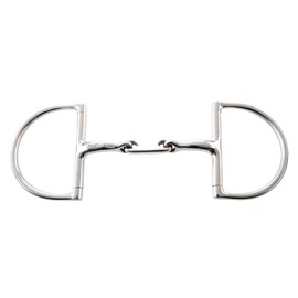 JP Korsteel Stainless Steel Dr Bristol Hunter Dee Ring Snaffle Bit, 4.75"