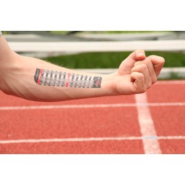 PACETAT - Pacing Tattoo - Miles Splits - Full and Half Marathon Finish times (Full: 3:35 | Half: 1:52:30)