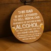 Red Ocean Funny Bar Signs For Outside Round Wall Plaque
