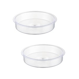 iBorn Plastic Bird Bath Bowl for Outside on Ground,Bird Water Dish Repalcement,Indoor/Outdoor Ground Bowl 6.78inch,2 Pack