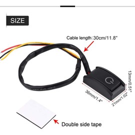 Gebildet Car DIY Switch Paste Type Button Switch,OFF/ON DC Car Modification Switch Paste Switch Without Punch Switch Ship Type Switch(12V/200mA)