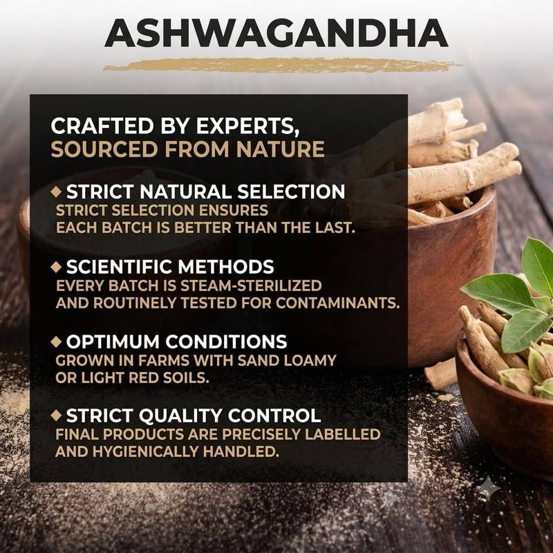 Ashwagandha Capsules | 1000mg per Serving | 180 Capsules |