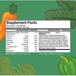 MATYS Organic Picky Kids Green Blend Vegetable Powder 60 Servings Ex 03/2025