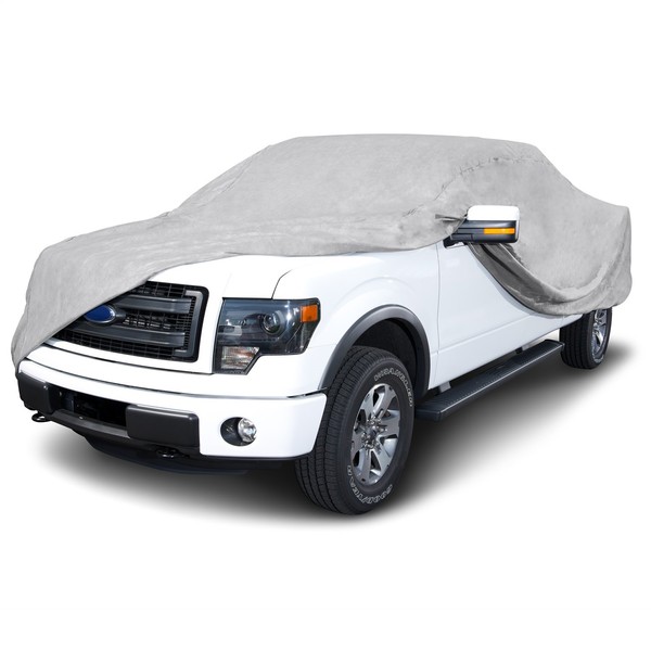 Budge TB-2 Lite Truck Cover Indoor, Dustproof, UV Resistant Truck Cover Fits Full Size Trucks up to 197" L x 60" W x 56" H, Gray
