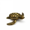 Brass Sea Turtle Figurine Coastal Home Decor Accent