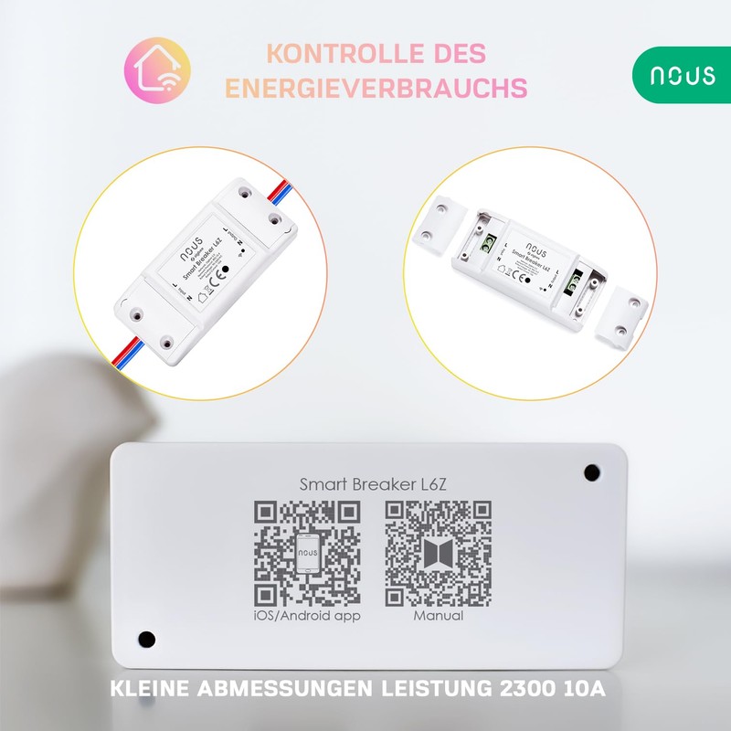 ZigBee Switch Nous L6Z - Alexa Light Switch Flush-Mounted Tuya