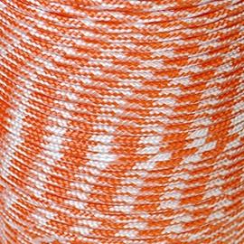 Army Military Paracord Reel 3mm Basha Tent Bivi Camping Guy Rope Para Cord (Orange/White, 100ft)