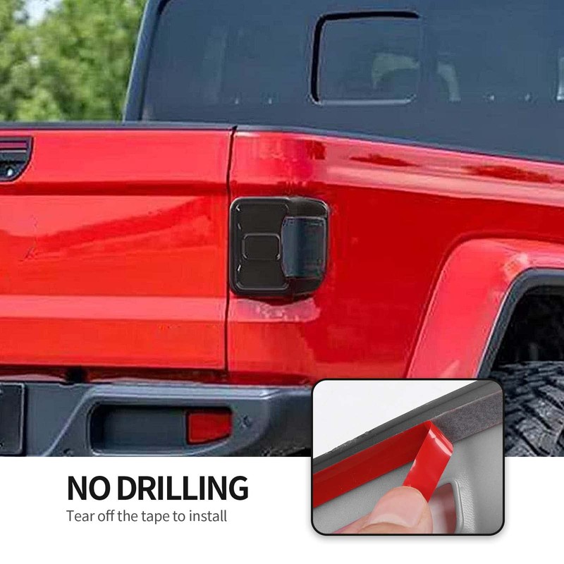 CheroCar for JT Tail Light Cover Guard Trim Frame Bezels
