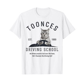 Toonces Driving School Est. 1989 - The Driving Cat Men Women Kids T-Shirt
