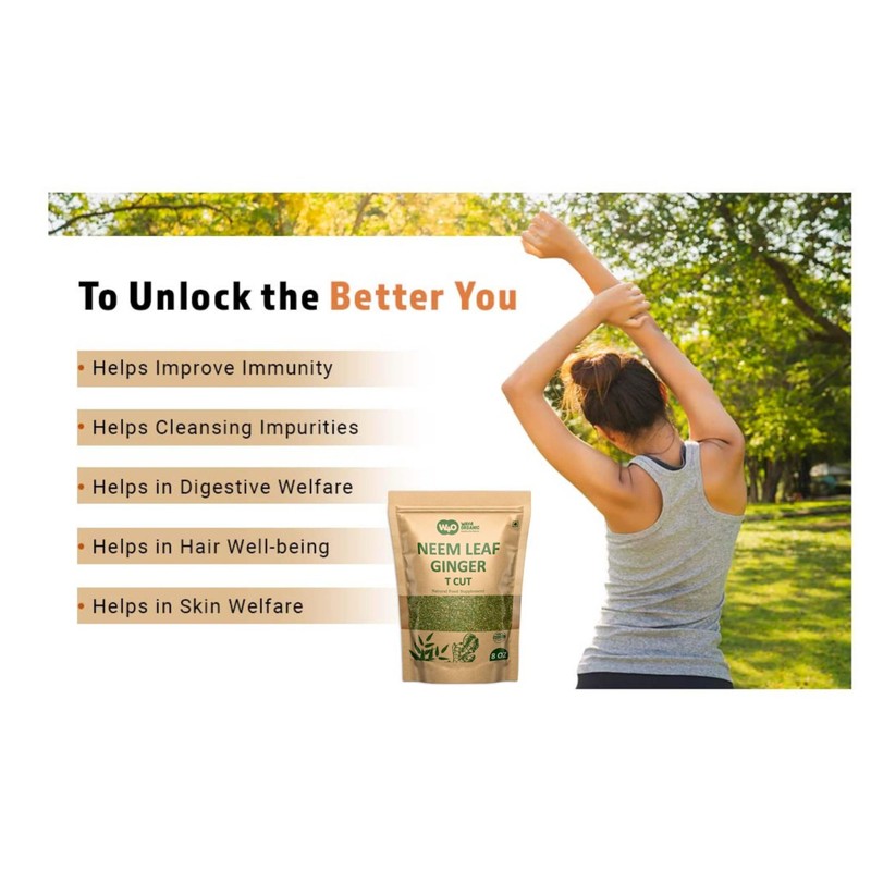 Neem Leaves Tea with Ginger 8 oz, Boost Immunity, Aid