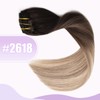 Clip in Hair Extensions Human Hair, 18 Inch 120g 6pcs