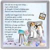 Wire Fox Terrier Dog Coaster/Drinks Mat "Home Sweet Home comical