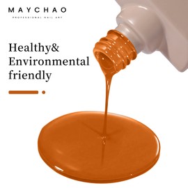 MAYCHAO 15ML Gel Nail Polish 1Pc Fall Pumpkin Gel Polish Soak Off UV LED Nail Polish Nail Art Starter Manicure Salon DIY at Home, 0.5 OZ