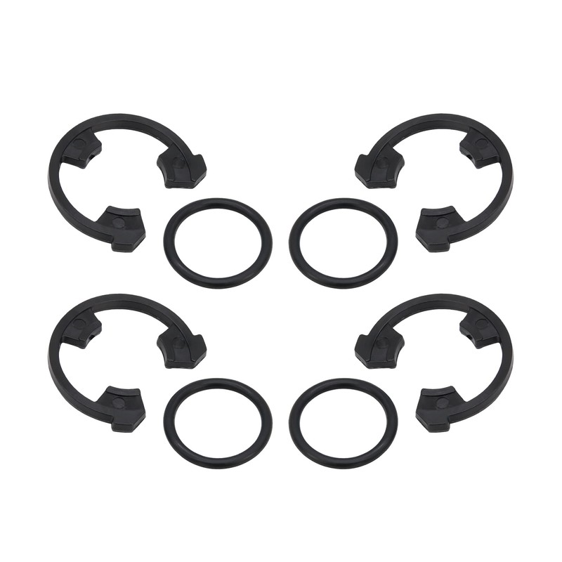 RURBRIN (4+4PCS) 3/4" Water Softener Clip and O-Ring Kit Compatible