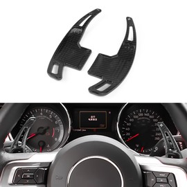 x xotic tech Carbon Fiber Pattern Paddle Shifter Extensions Interior Shift Cover Trim Compatible with Ford Mustang 2015-2023 Interior Decoration Accessories