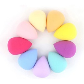 4 Pcs Makeup Sponges Set, Pro Beauty Flawless Makeup Sponges Blender Foundation Puff Multi Color,Shape (Water Drop Shape)