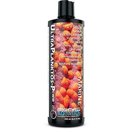 Brightwell Aquatics Ultraplanktos P CWM - Liquid Phytoplankton Food Suspension for Corals and Invertebrates in Temperate Marine Aquariums 250ml